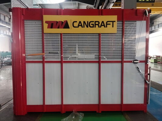 Harga bagus kerekan konstruksi rak dan pinion, Kontrol VFD, kerekan bangunan konstruksi 2000kg galvanis hot dip, Kerekan Bahan Penumpang 0-46m/Min on line