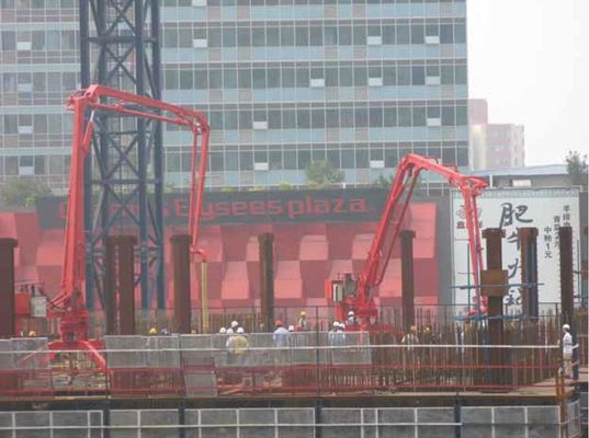 Harga bagus Situs Bangunan 13 meter Pompa Beton Boom, 4kw Static Boom Placer on line