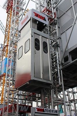 15kw 250m 40m/min Bangunan Situs Lift untuk bahan dengan Inverter Frekuensi