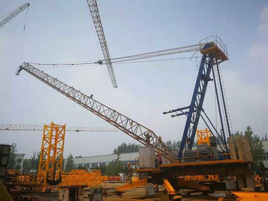 Harga bagus Pengendalian Frekuensi 30m Jib Derrick Crane, 440V untuk Membongkar Incer Climbing Construction Crane on line
