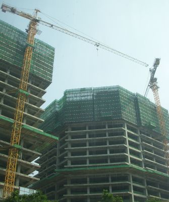 Harga bagus Perangkat Monitor Keamanan 6ton Turun Crane tetap, 50m Qtz63 Turun Crane on line