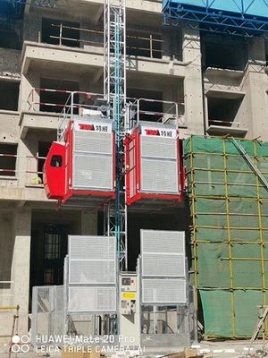 63m/Min Bangunan Konstruksi Lift / konstruksi kecepatan menengah dengan busbar / Green Environmental Elevator