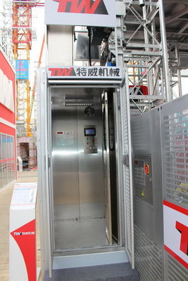 Baja tahan karat 40m/min Konstruksi Lift Lift Anti Korosi Untuk Bahan