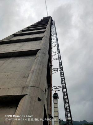 Mast miring 500m Bangunan Situs Angkat Untuk konstruksi cerobong asap