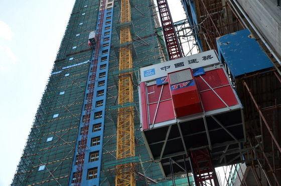 Bahan Bangunan 500m Bangunan Lift Lift Lift Dengan Kontrol Inverter